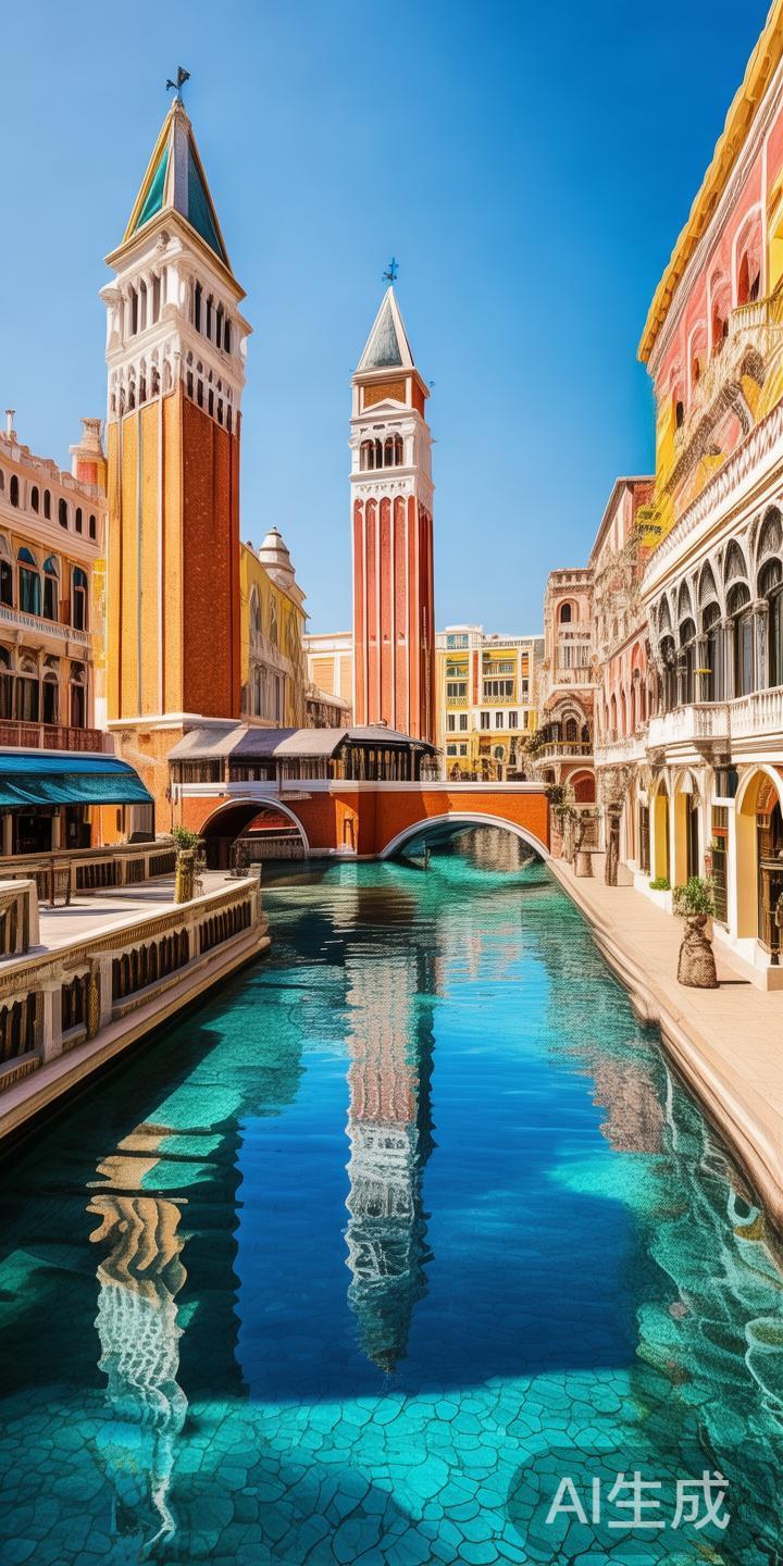 走进澳门威尼斯乐城，仿佛穿越到意大利的威尼斯水城。